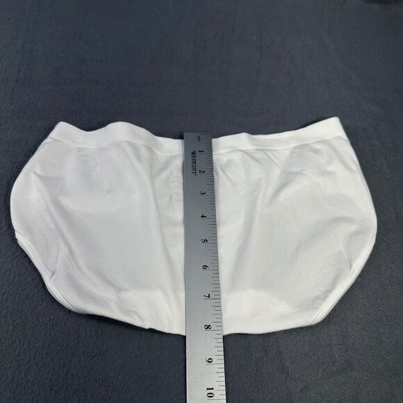 Jockey Women's Size Large 7 Panty Brief Hipster Smooth And Shine White New - Picture 9 of 9